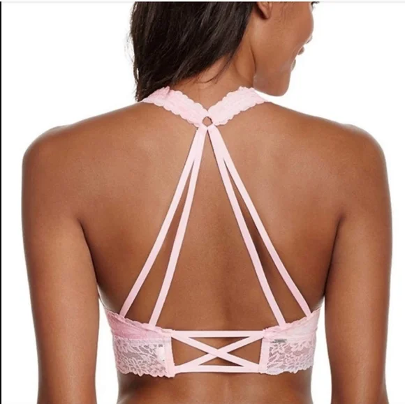 LAST DAY! Victoria's Secret PINK Wildflower Tie Dye Strappy Lace Bralette- NWOT - Picture 3 of 9